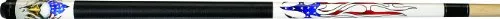 Players D-PEG White with Screaming Bald Eagle and American Flag Flames Cue, 18-Ounce