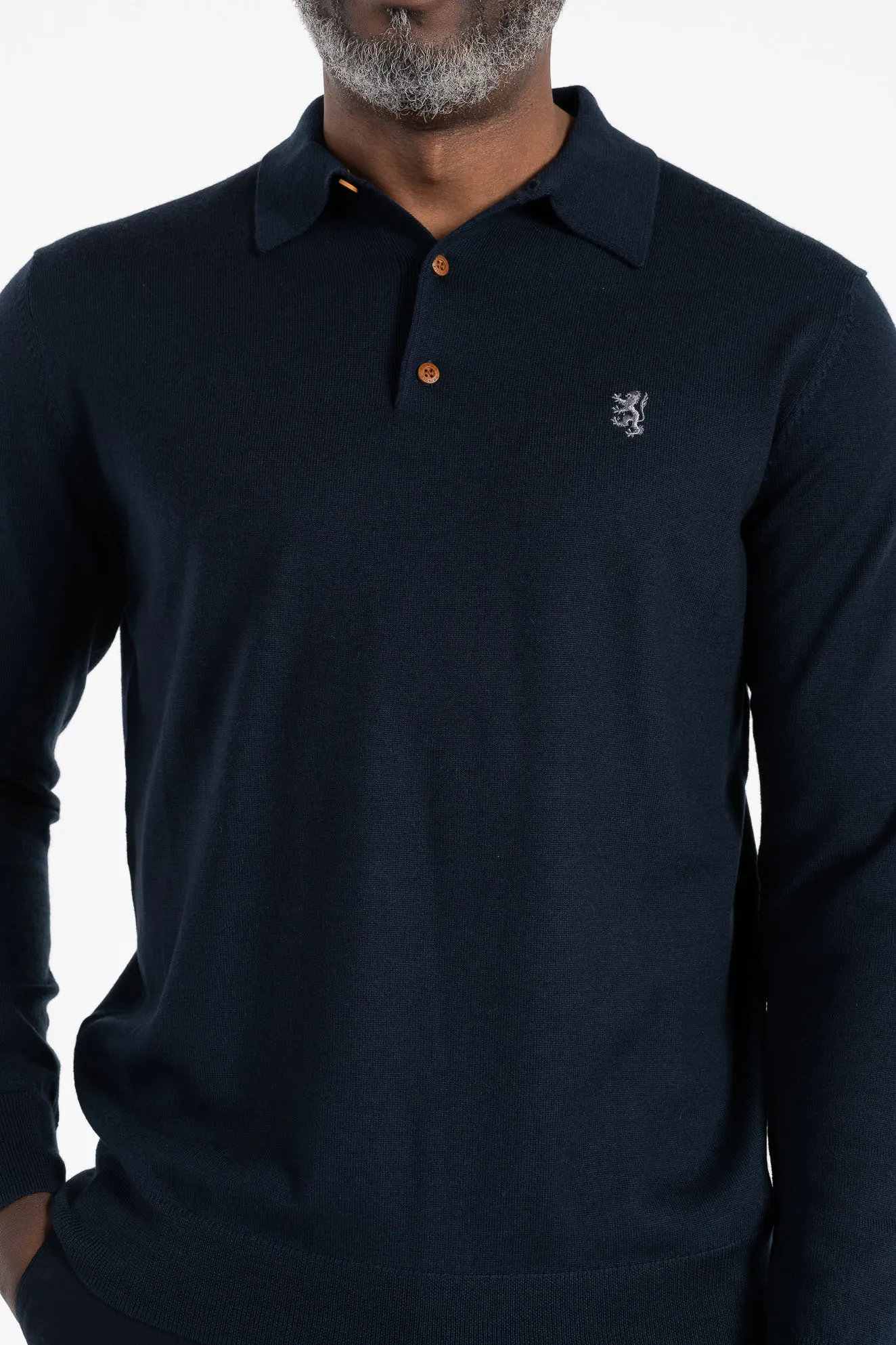 Pringle Gary Long Sleeve Knitwear Golfer Navy