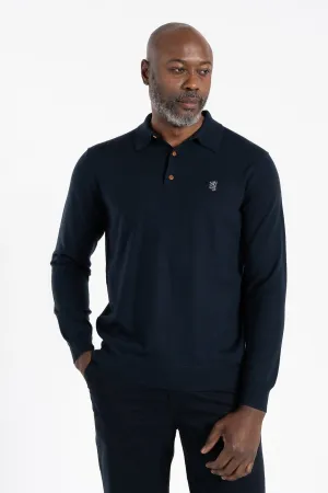 Pringle Gary Long Sleeve Knitwear Golfer Navy