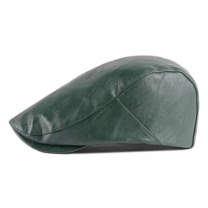 "Lewis" Classic Leather Flat Cap