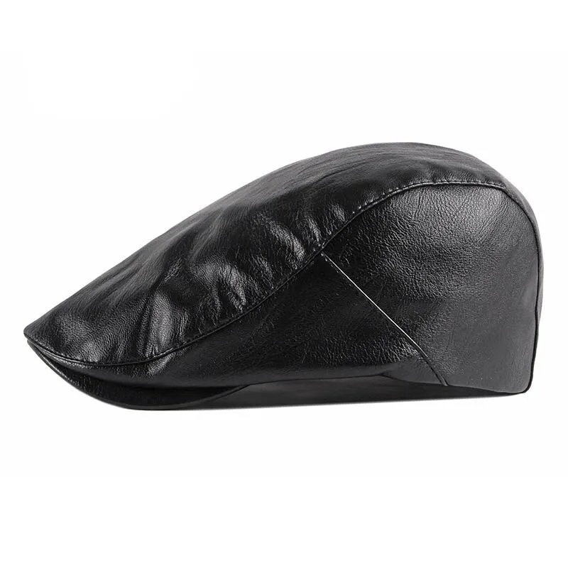 "Lewis" Classic Leather Flat Cap