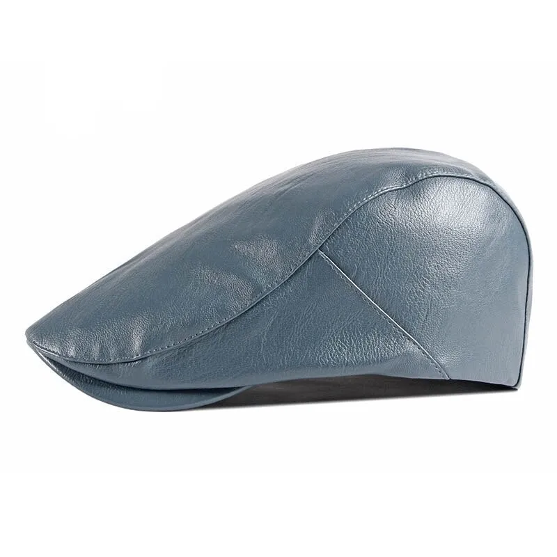 "Lewis" Classic Leather Flat Cap