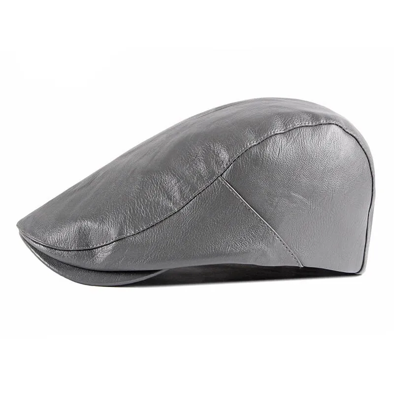 "Lewis" Classic Leather Flat Cap