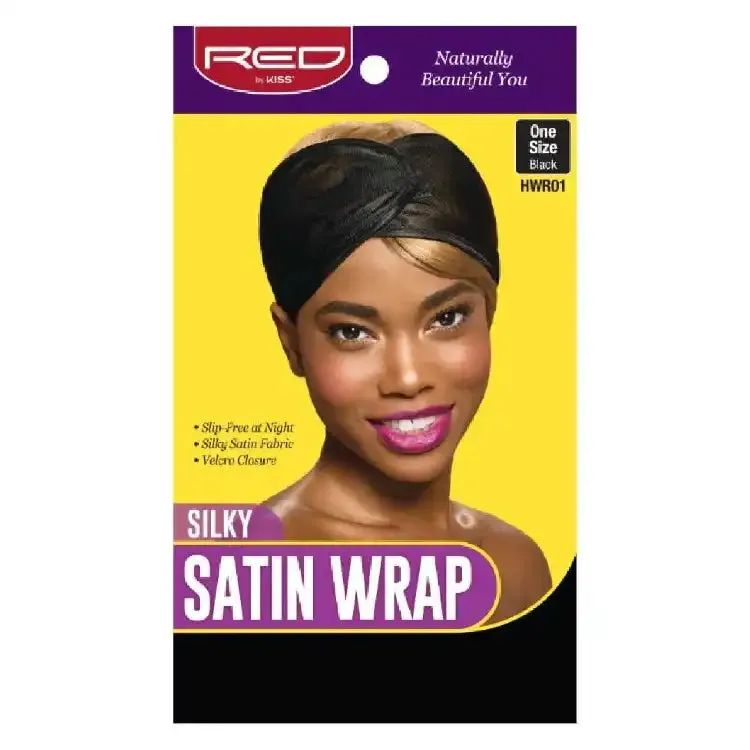 Red by kiss Silky Satin Wrap, Black