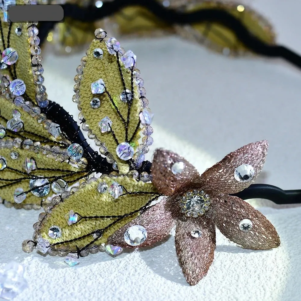 Rhinestone Retro Leaf Headband
