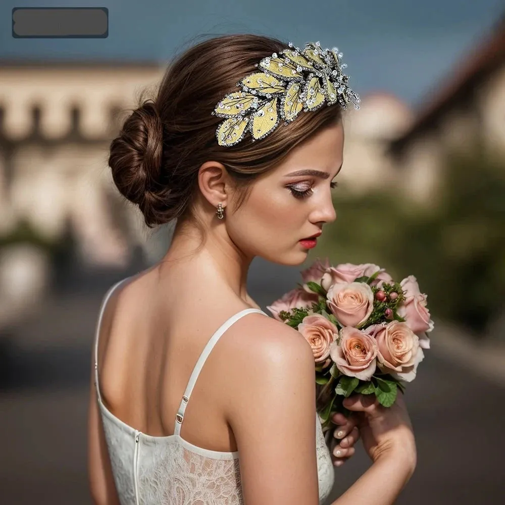 Rhinestone Retro Leaf Headband