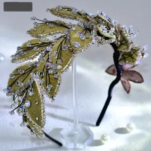 Rhinestone Retro Leaf Headband