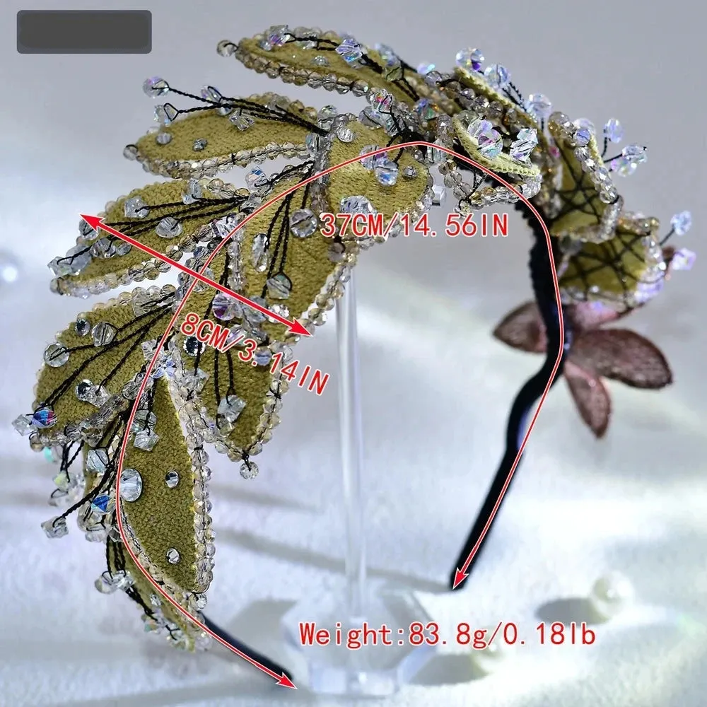 Rhinestone Retro Leaf Headband