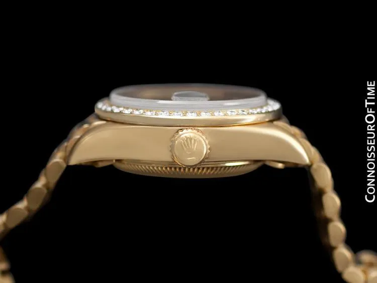 Rolex Ladies President Datejust Crown Collection, 69138 - 18K Gold & Factory Diamonds