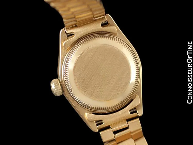 Rolex Ladies President Datejust Crown Collection, 69138 - 18K Gold & Factory Diamonds