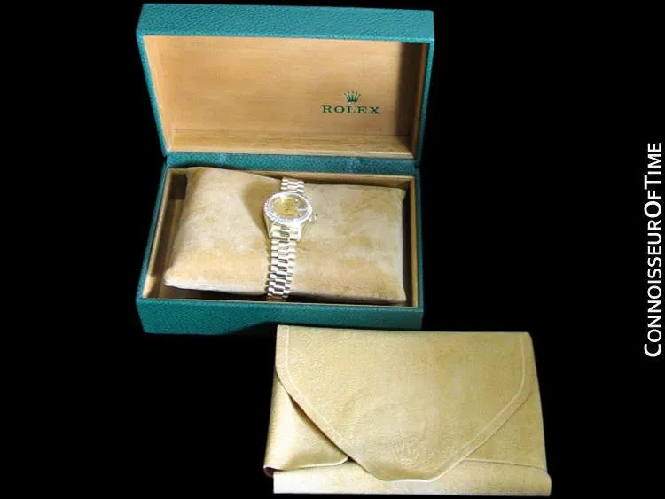 Rolex Ladies President Datejust Crown Collection, 69138 - 18K Gold & Factory Diamonds