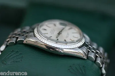 ROLEX VINTAGE DATEJUST MENS WATCH STAINLESS STEEL 1601 VINTAGE BOXES CERTIFICATE
