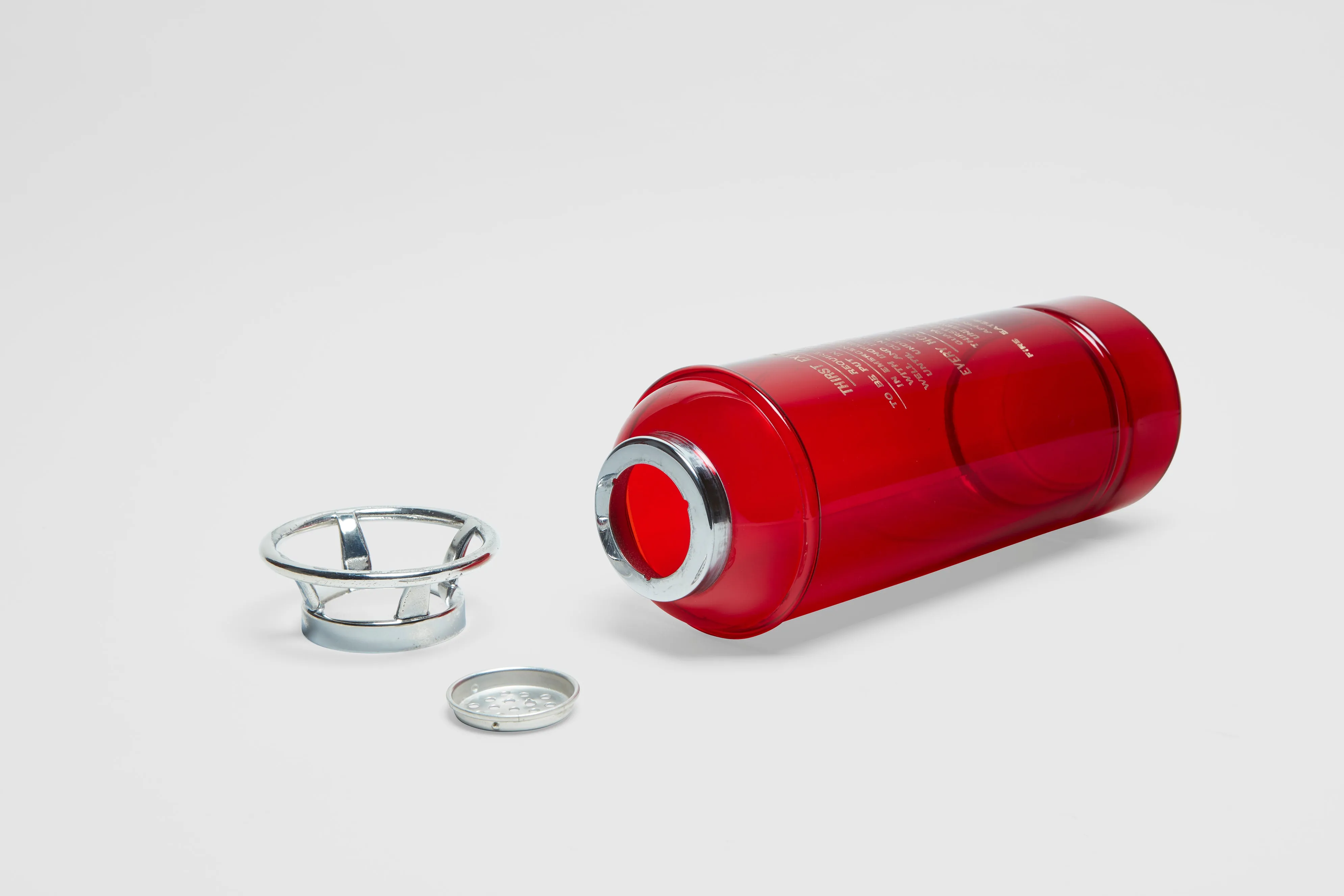 Ruby Glass 'Thirst Extinguisher' Cocktail Shaker