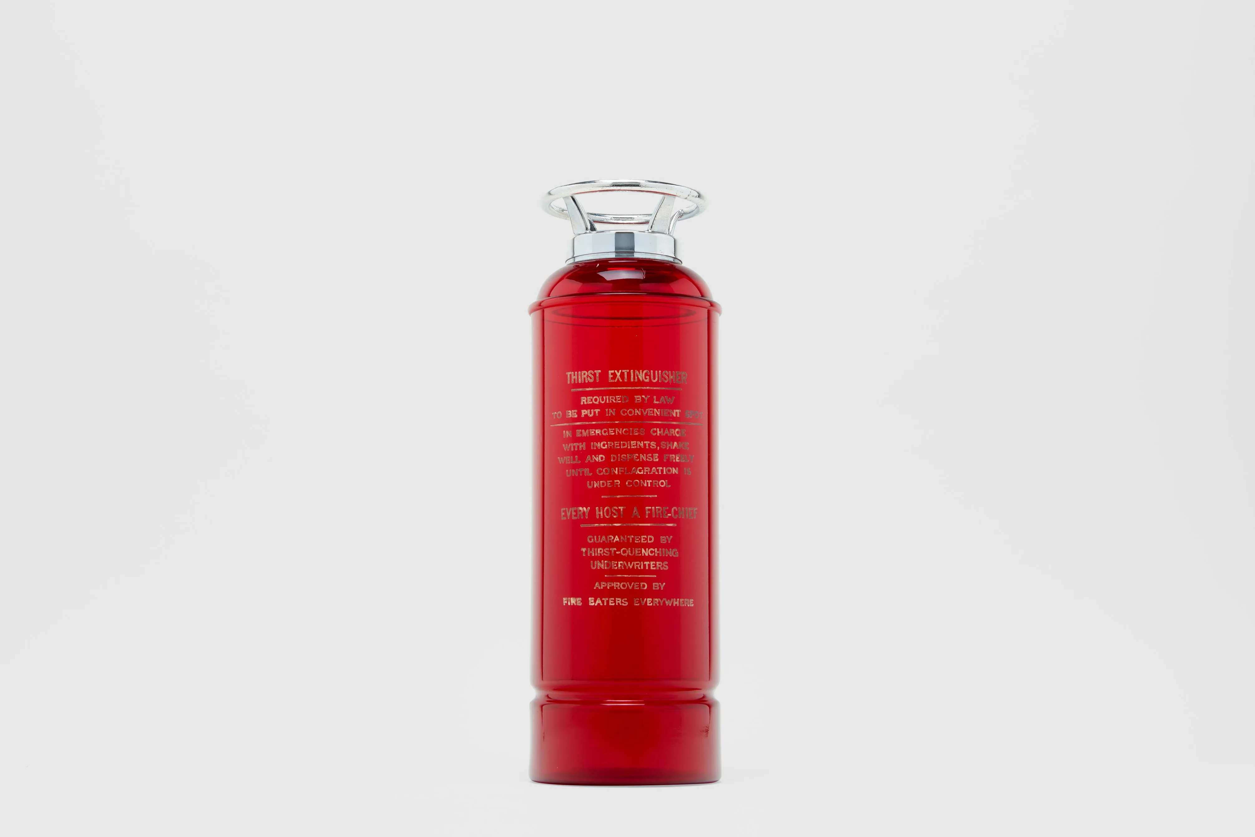 Ruby Glass 'Thirst Extinguisher' Cocktail Shaker
