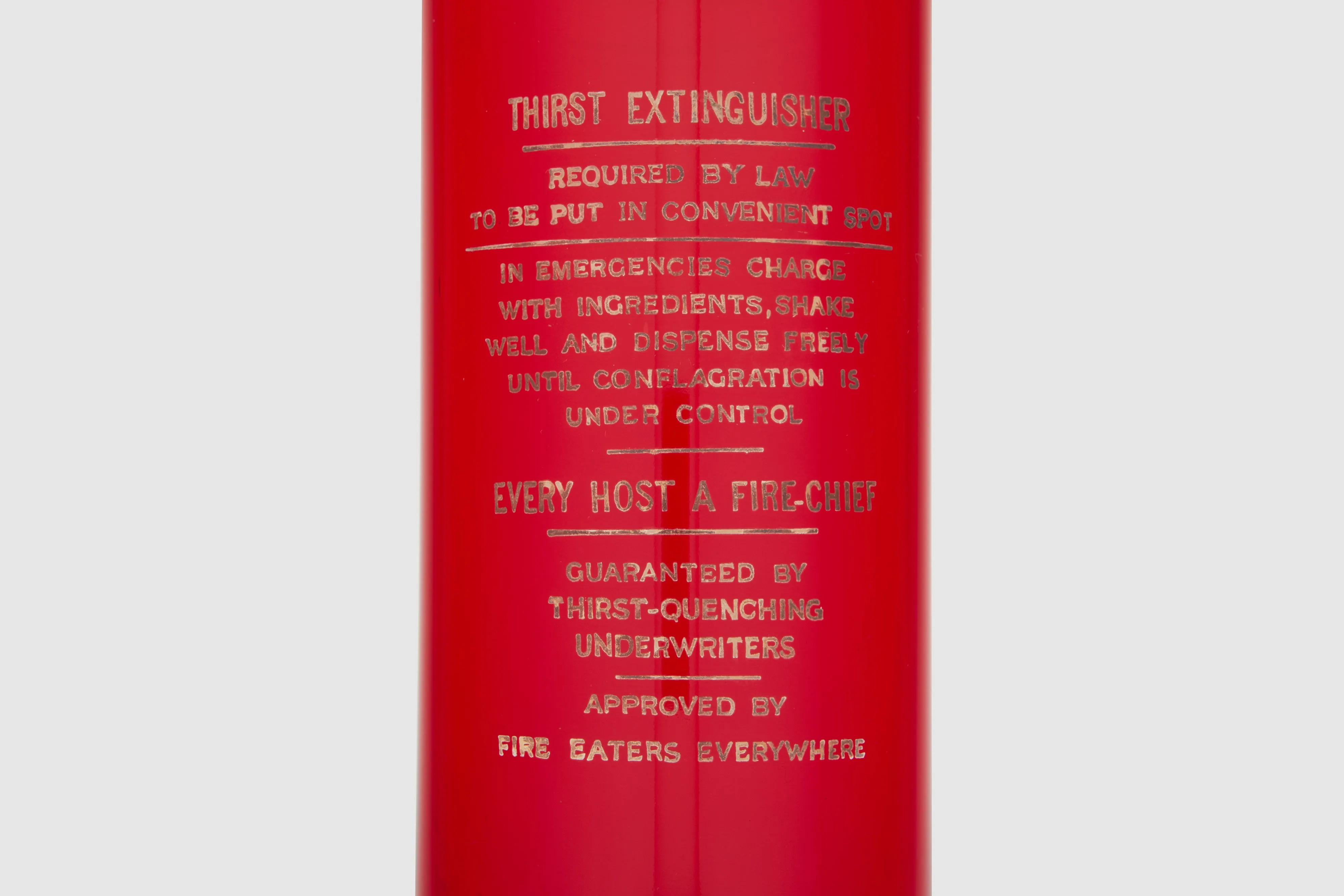 Ruby Glass 'Thirst Extinguisher' Cocktail Shaker