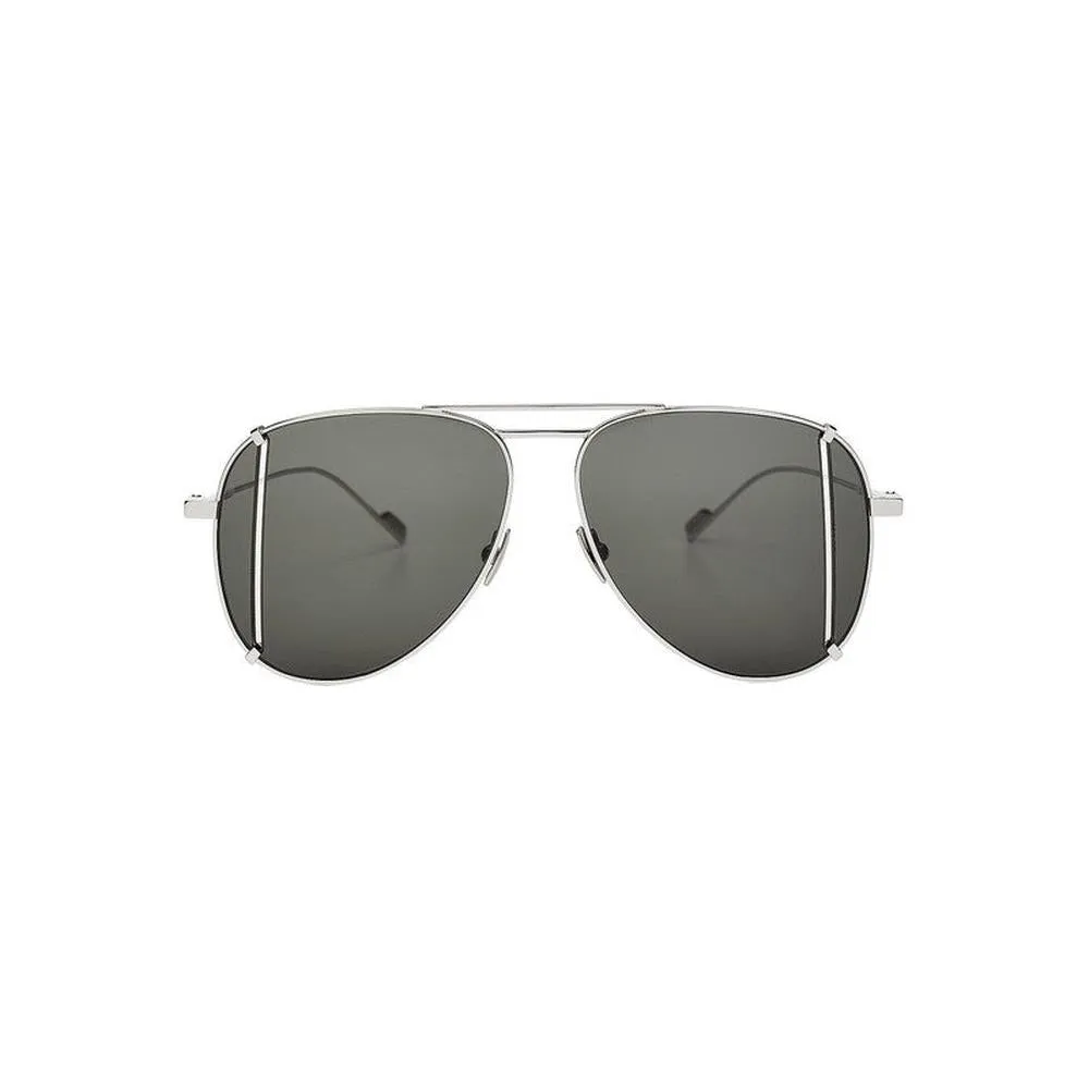 Saint Laurent T-Cut Aviator Sunglasses, Black