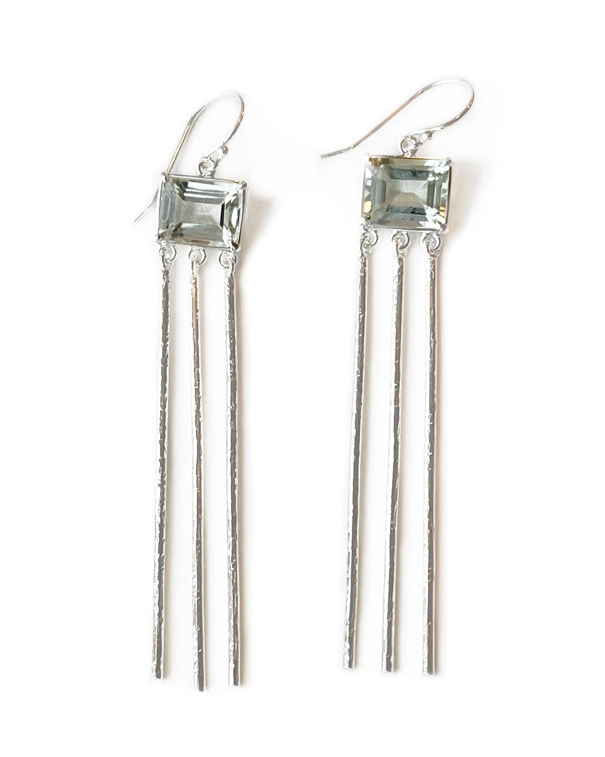Shimmer Drop Earrings in Prasiolite