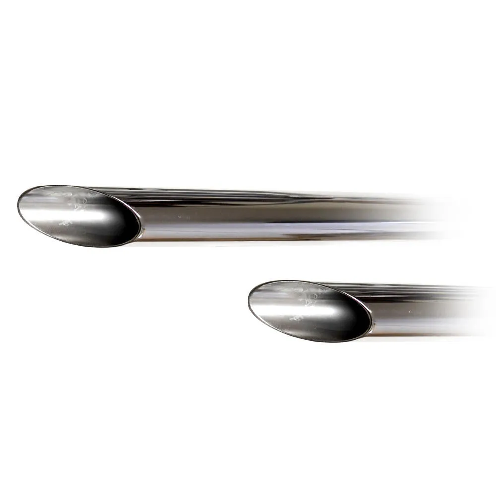 Shovelhead Drag Pipes - 2" Chrome Slash Cut