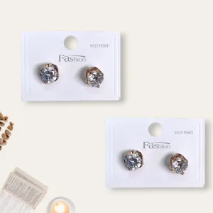 Simple Rhinestone Stud Earring S-0