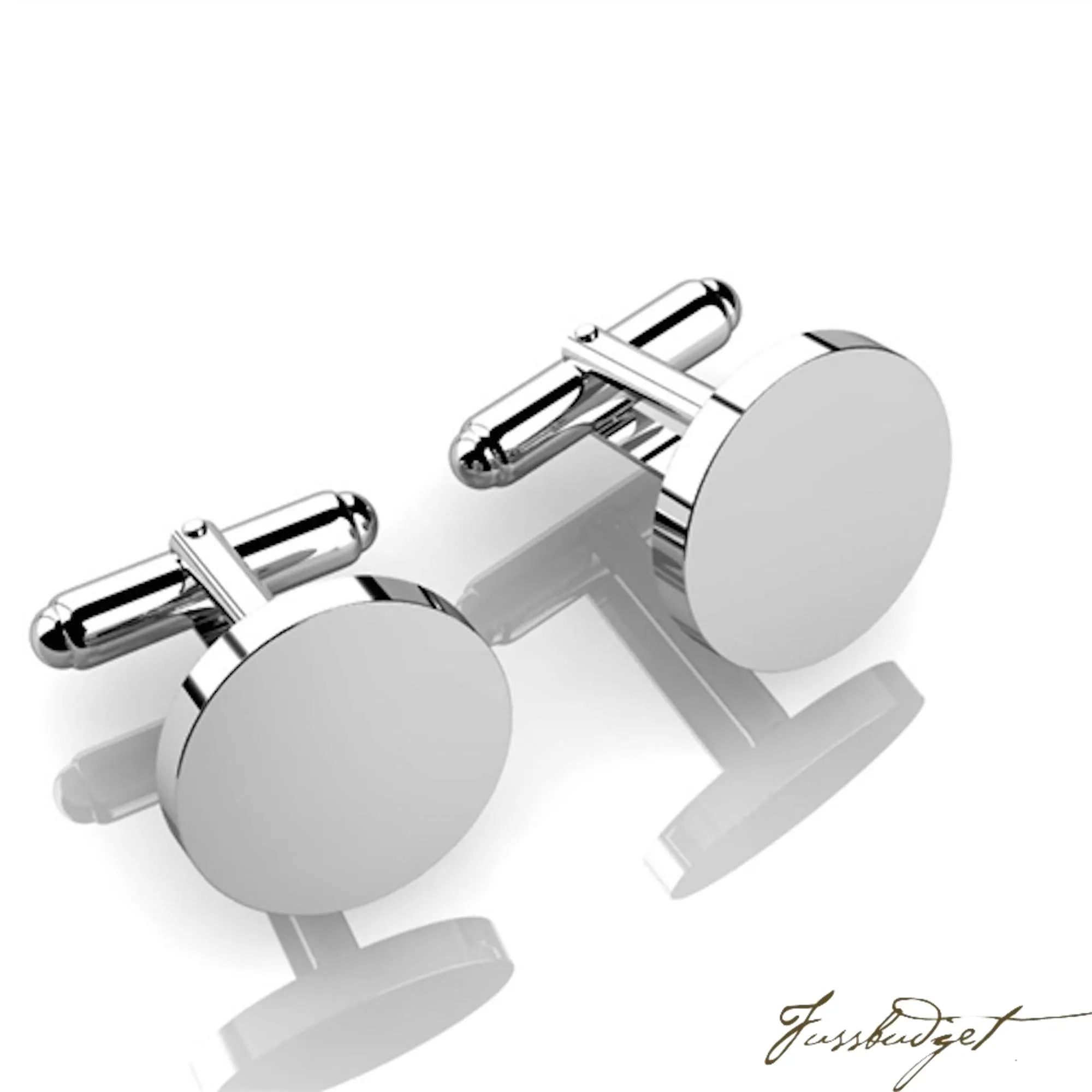 Sterling Silver Classic Round Cufflinks