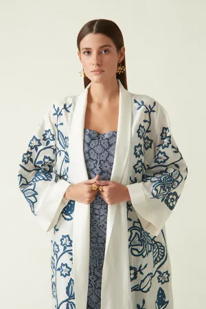 Summer Jacket Silk Cotton Wokam Overlay-Java E2-Fashion Edit-7JV-44-Payal Pratap