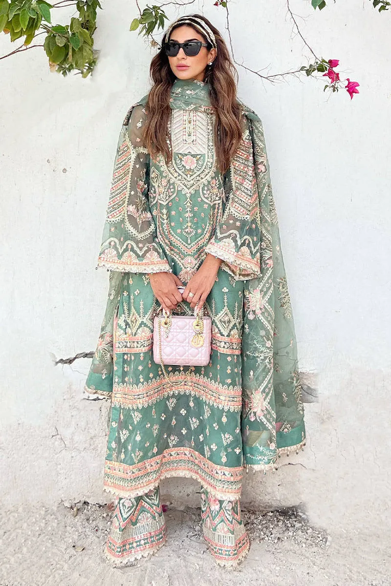 SYRAH YOUSAF | MNR Zarlish Festive Unstitched Collection 2022 | Unstitched Embroidered Organza Suit