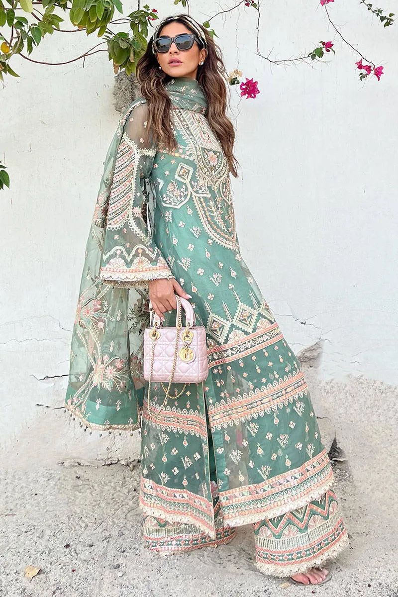 SYRAH YOUSAF | MNR Zarlish Festive Unstitched Collection 2022 | Unstitched Embroidered Organza Suit