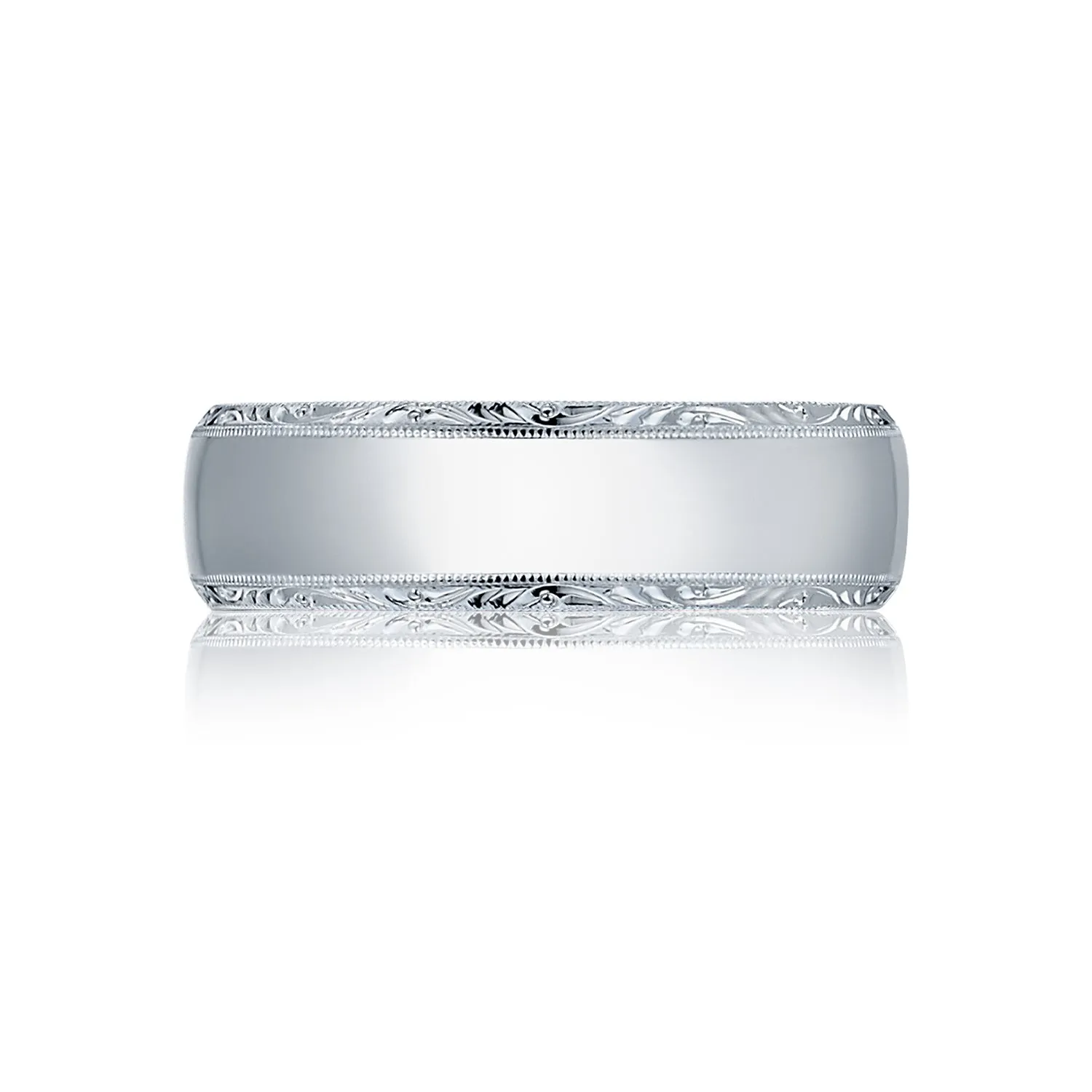 Tacori Hand-Engraved Mens Wedding Band -6.5mm