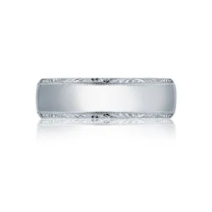 Tacori Hand-Engraved Mens Wedding Band -6.5mm