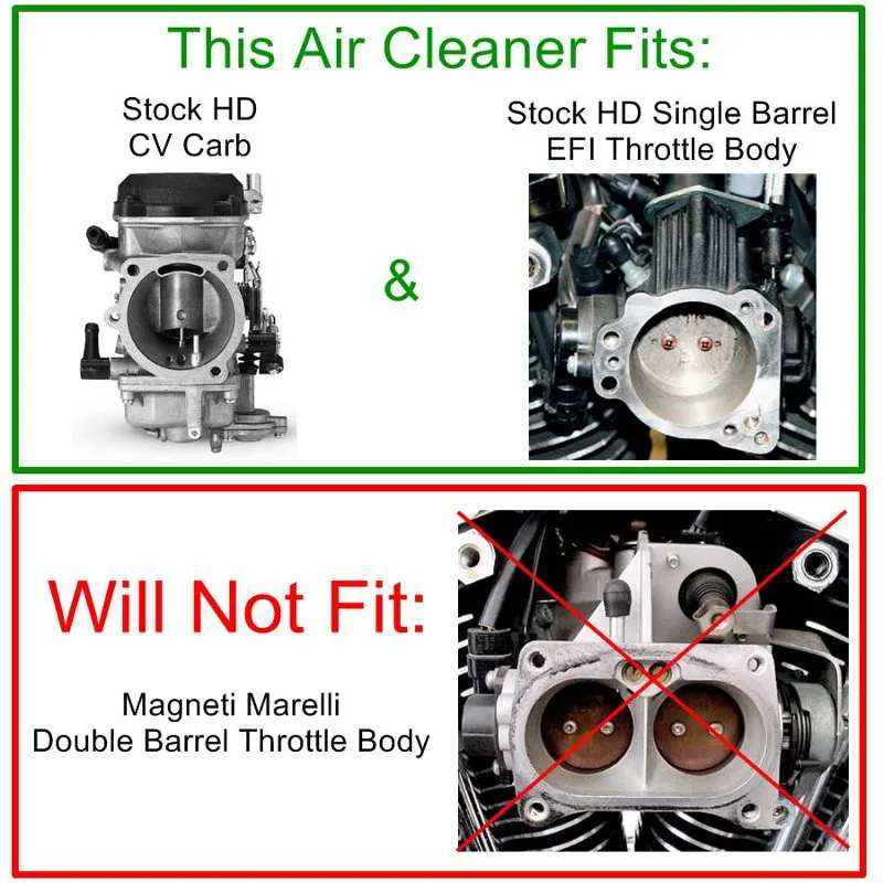 TC Bros. Ripple Polished Air Cleaner HD CV Carbs & EFI