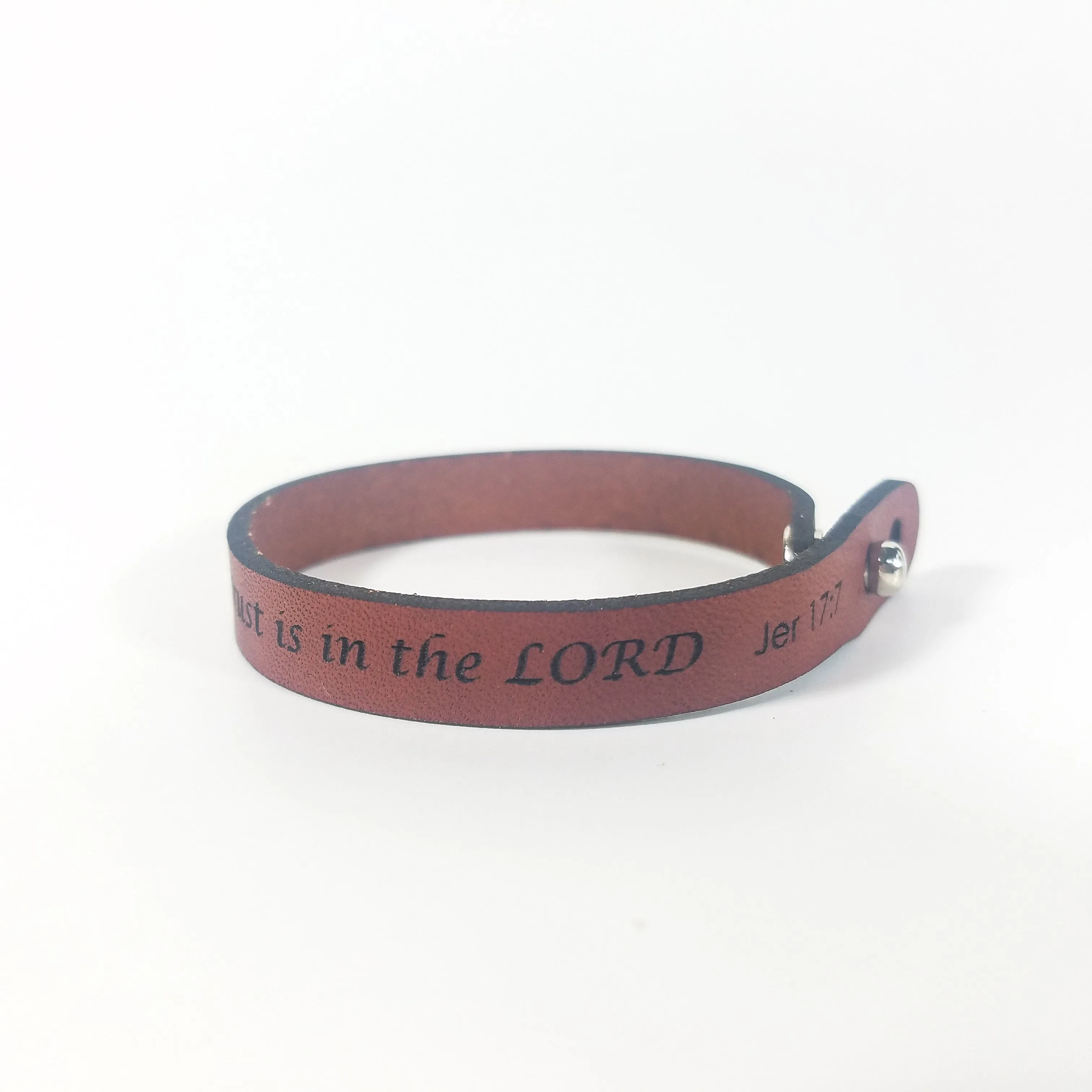 The Leather Word Bracelet™  Jeremiah 17:7