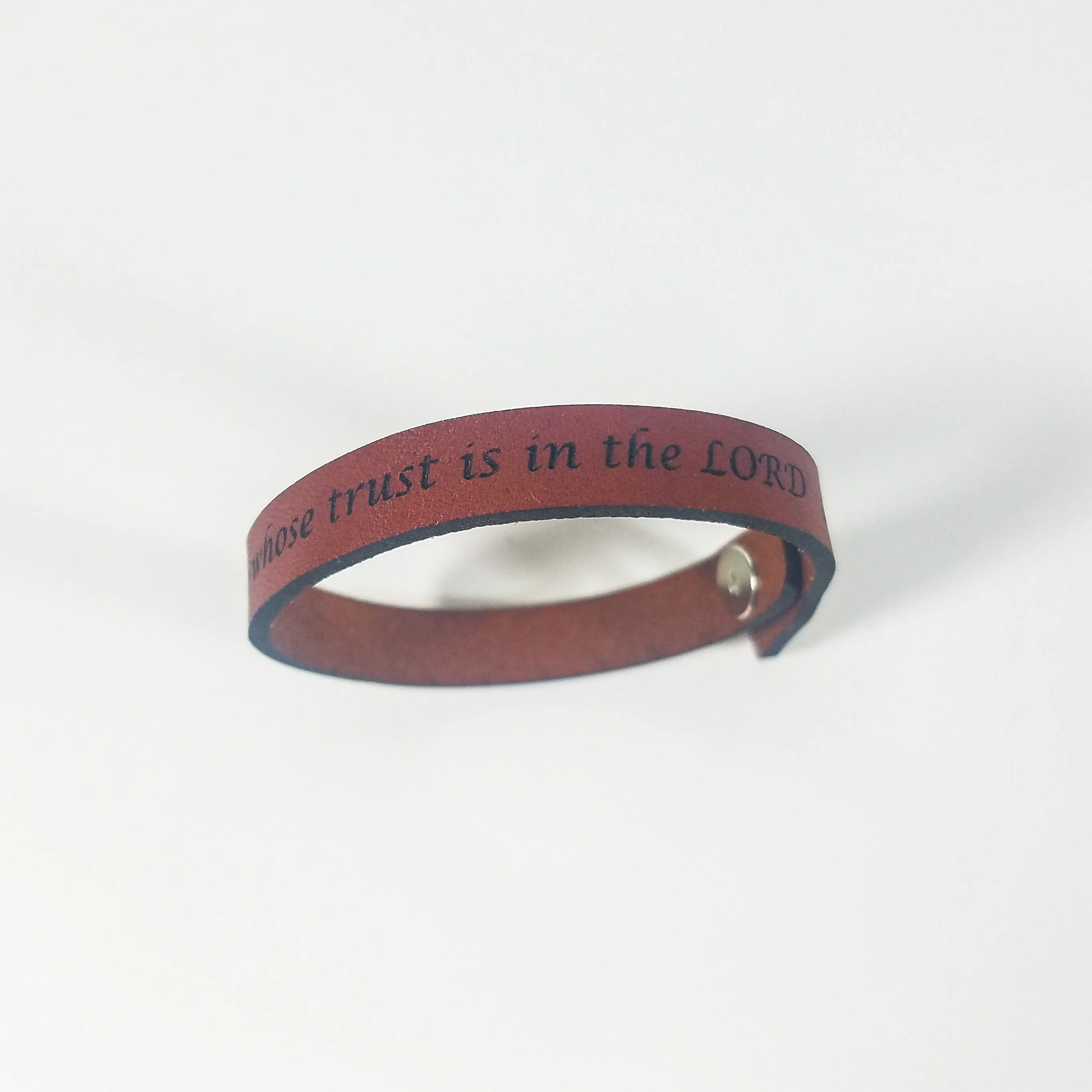 The Leather Word Bracelet™  Jeremiah 17:7