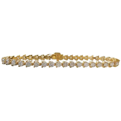 Three Claw Diamond Tennis Bracelet