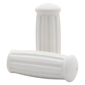 Throttle Addiction - Short Barrel Grips - White - 1"