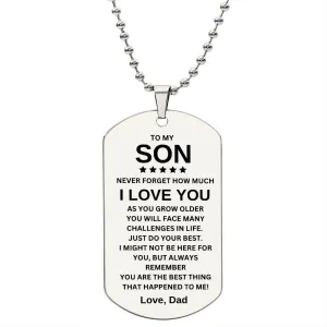 To My Son I Love You Love Dad Dog Tag