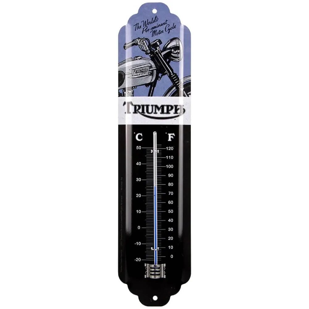 Triumph Motorcycle Blue Thermometer