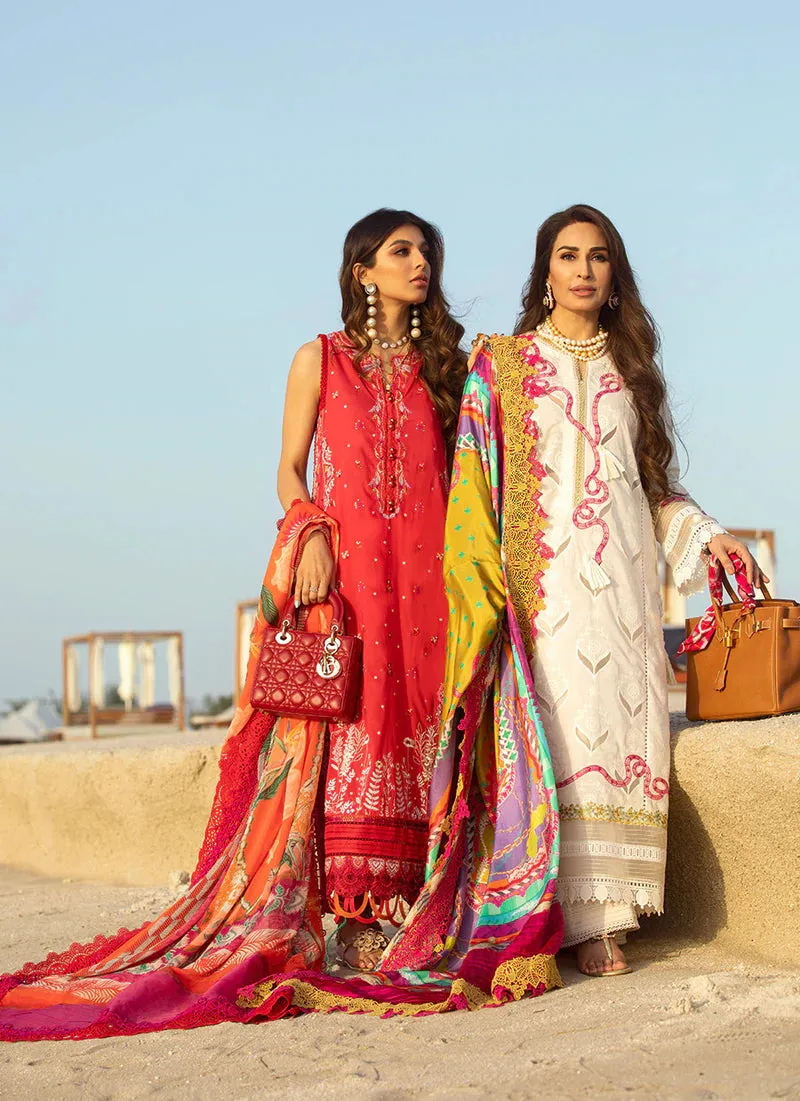 Tulum Red | Farah Talib Aziz ILO ILO Luxury Lawn Collection 2022 | Unstitched Embroidered Lawn Suits