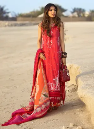 Tulum Red | Farah Talib Aziz ILO ILO Luxury Lawn Collection 2022 | Unstitched Embroidered Lawn Suits