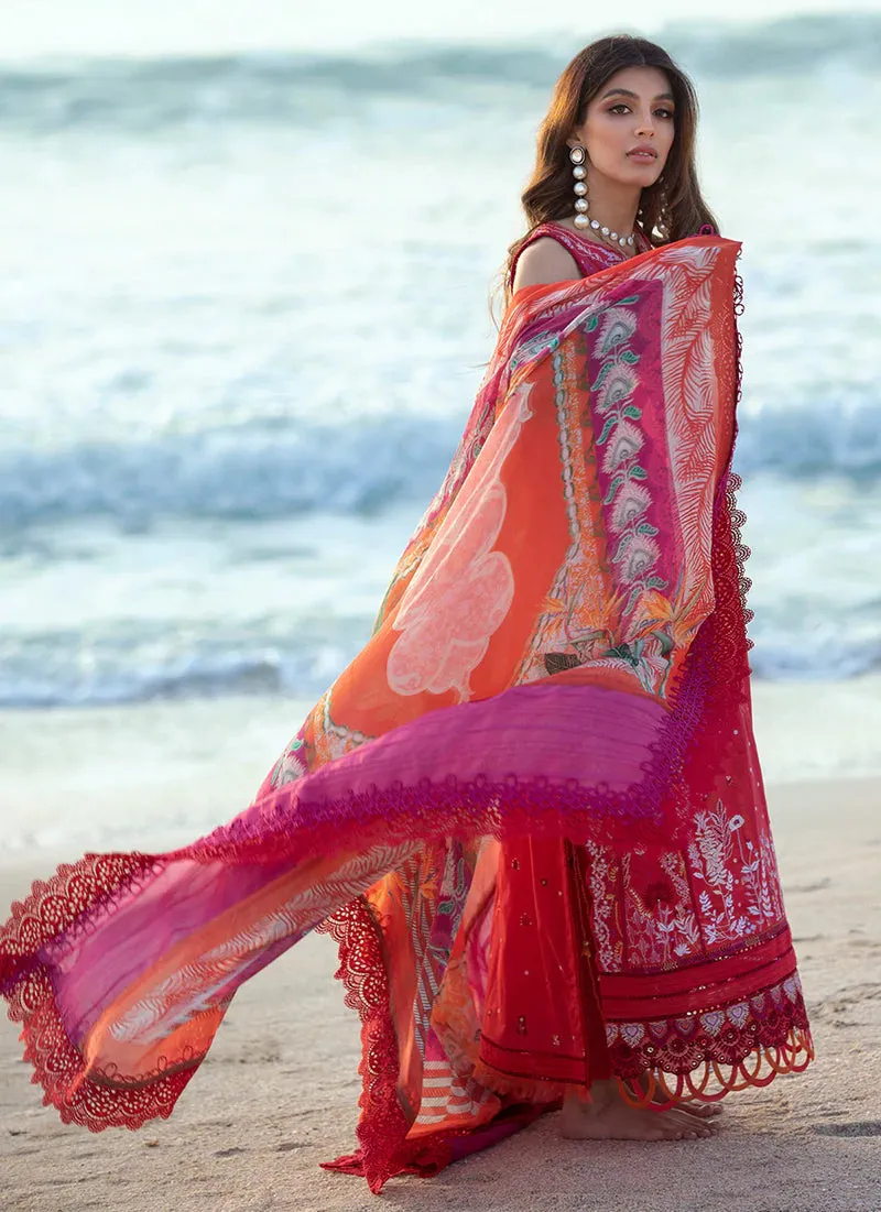 Tulum Red | Farah Talib Aziz ILO ILO Luxury Lawn Collection 2022 | Unstitched Embroidered Lawn Suits
