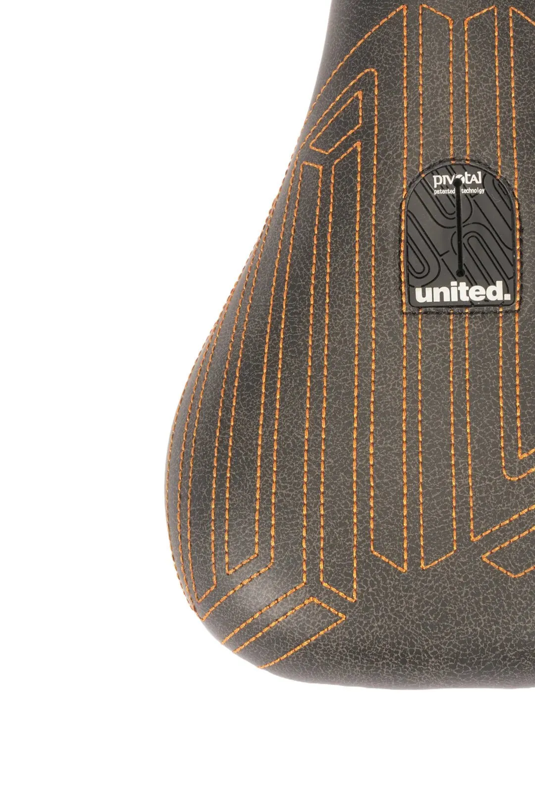 United Squad Fat Pivotal Seat Black / Orange Stitching