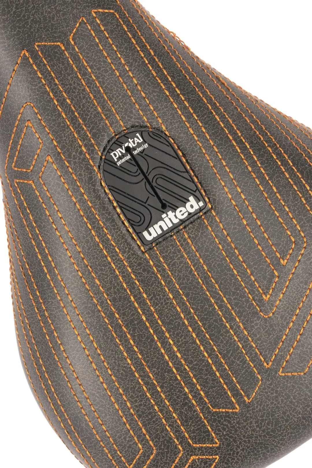 United Squad Fat Pivotal Seat Black / Orange Stitching