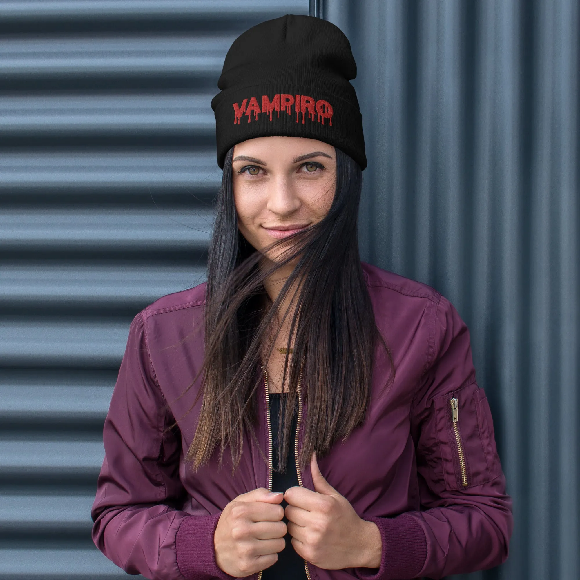 Vampiro Embroidered Beanie
