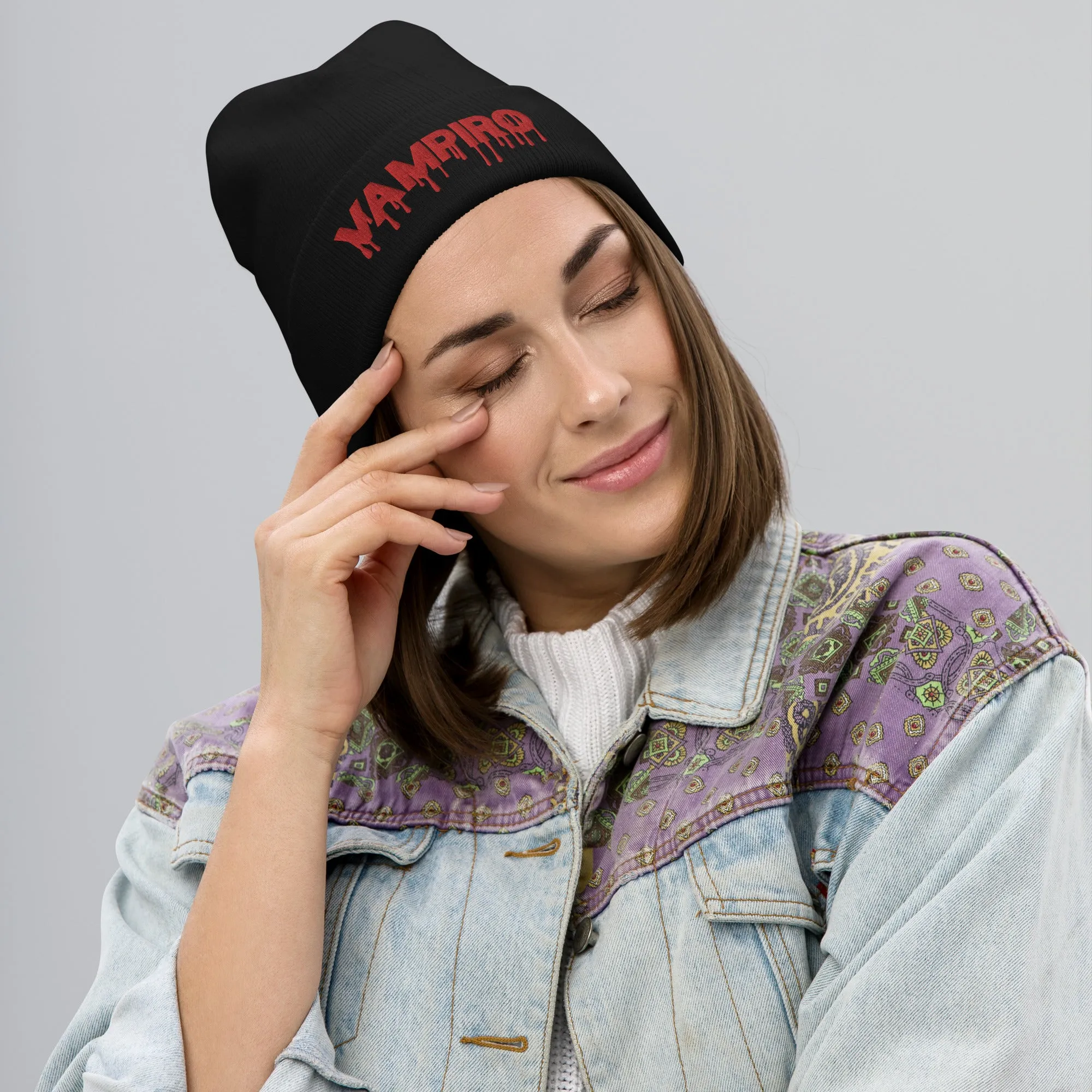 Vampiro Embroidered Beanie