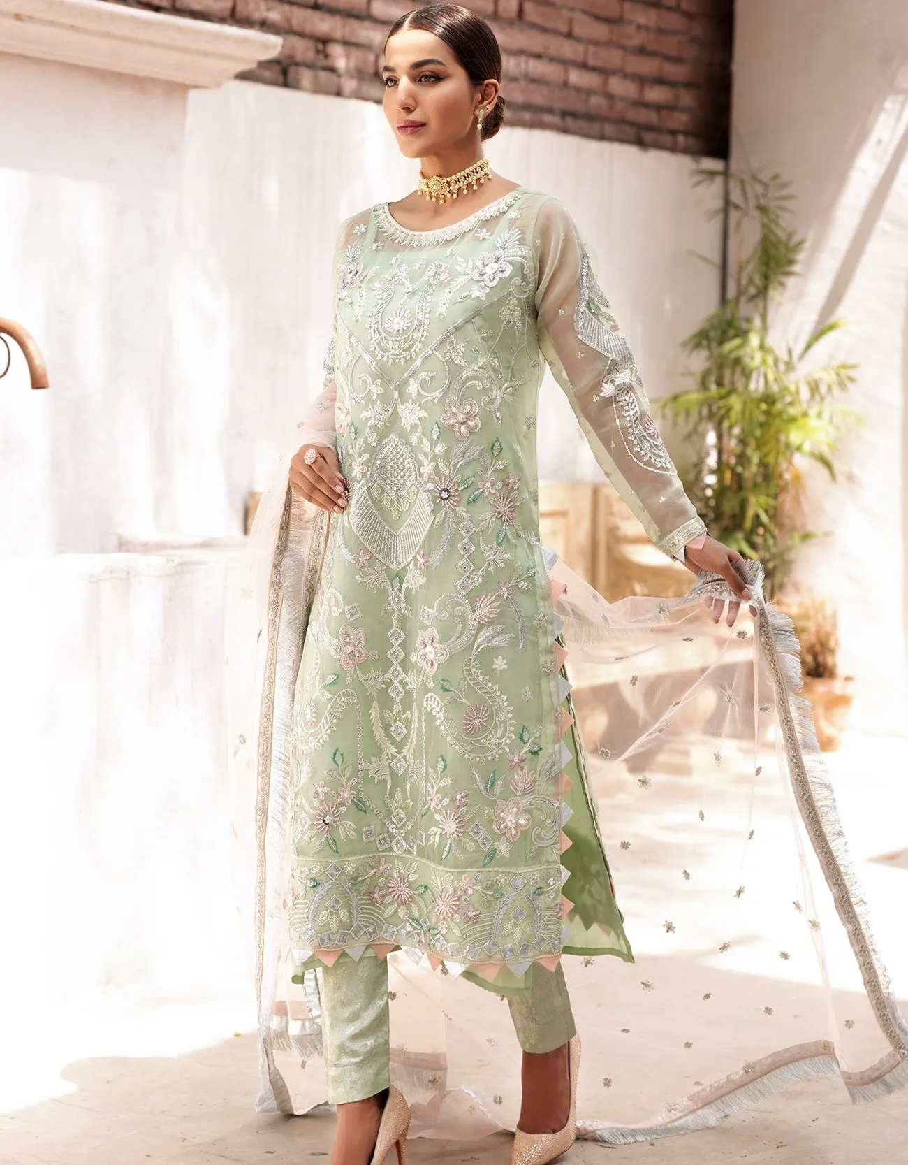 VE 05 |  - Emaan Adeel Value Edition 2022 Vol-01 | Unstitched Embroidered Chiffon Suits