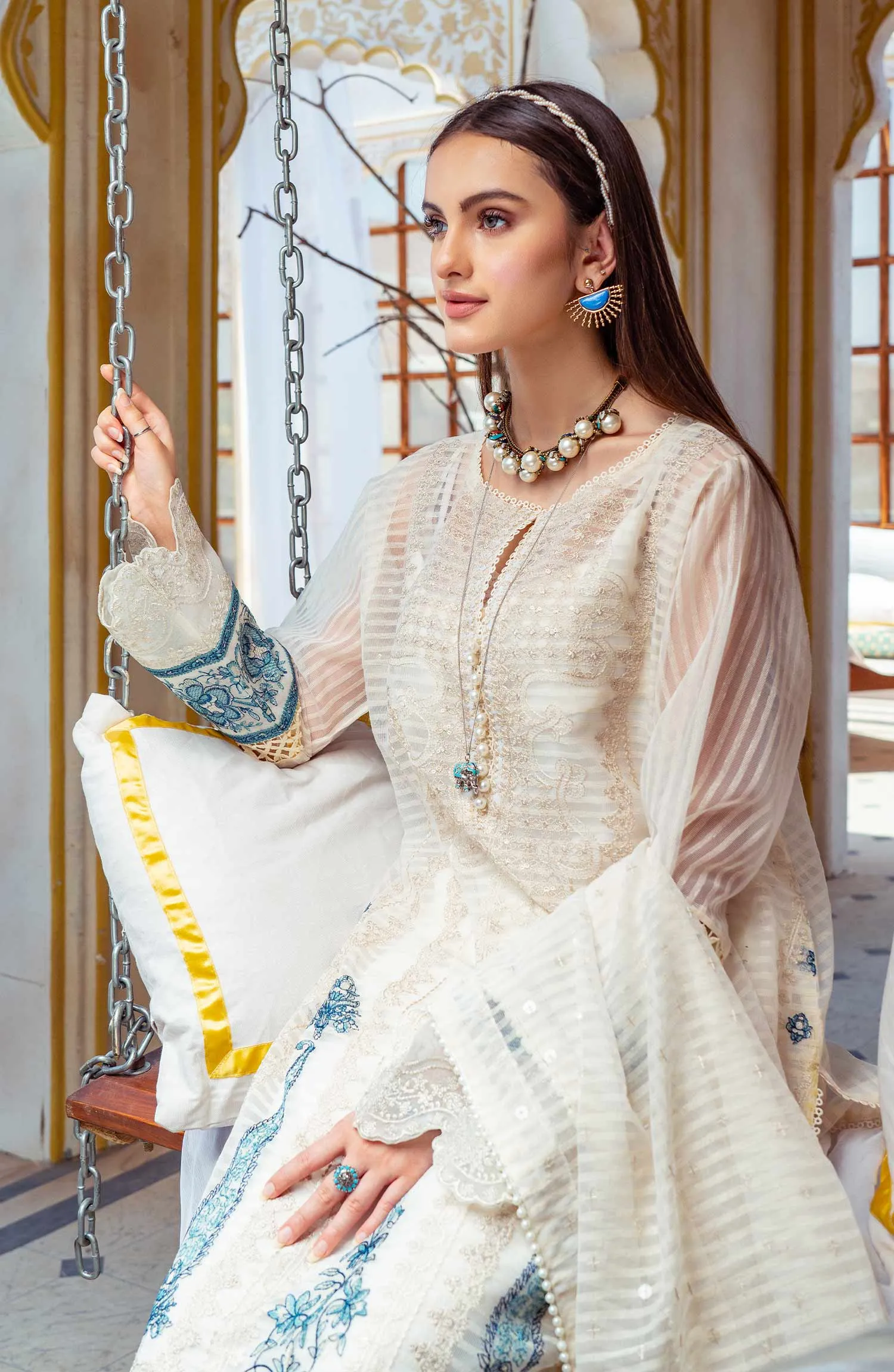 Victoria Blue - (MLRD - 067) |  Maryum N Maria Luxury Pret Eid Edit 2022 | Stitched Ready to Wear Suits