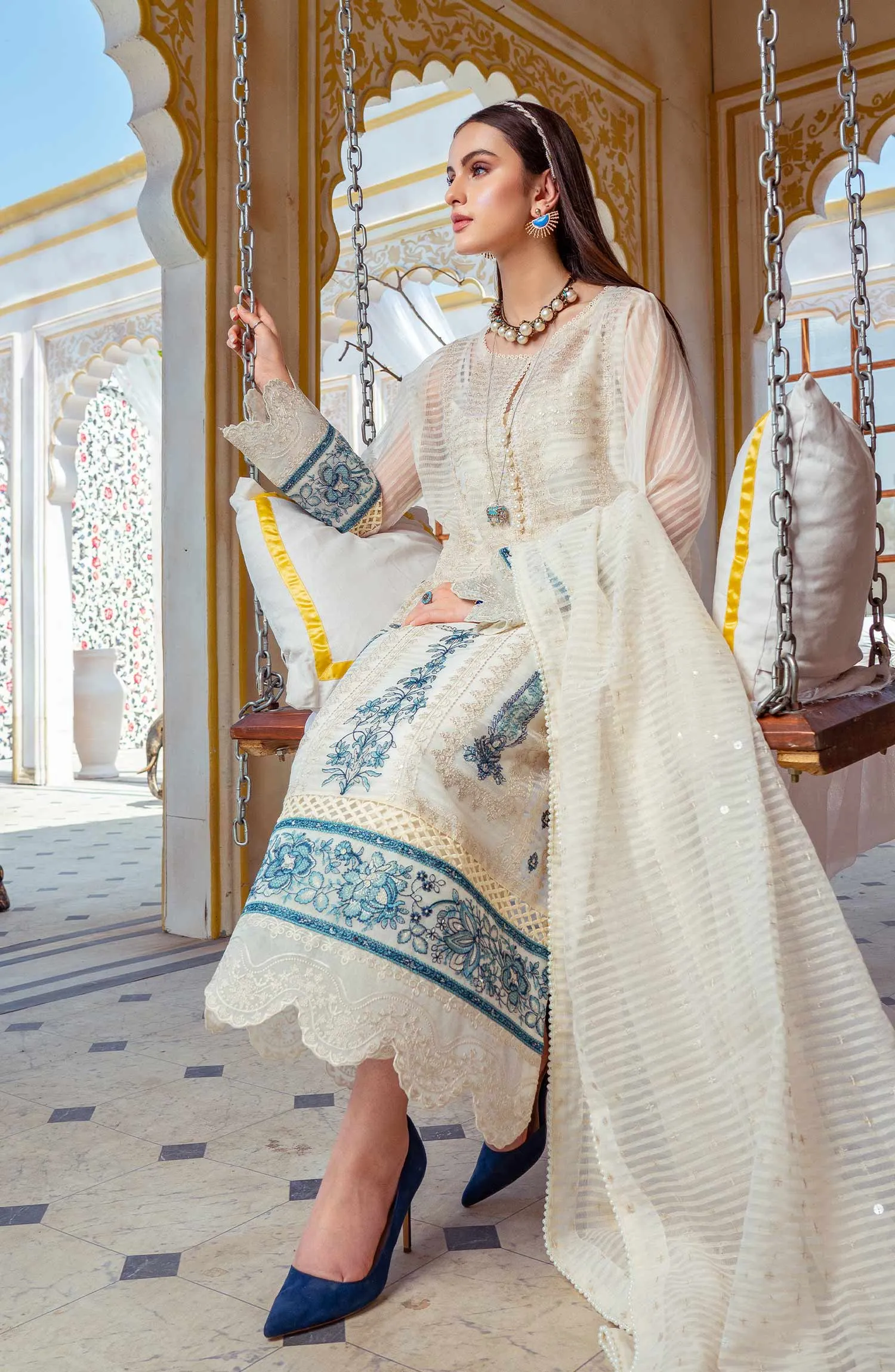 Victoria Blue - (MLRD - 067) |  Maryum N Maria Luxury Pret Eid Edit 2022 | Stitched Ready to Wear Suits