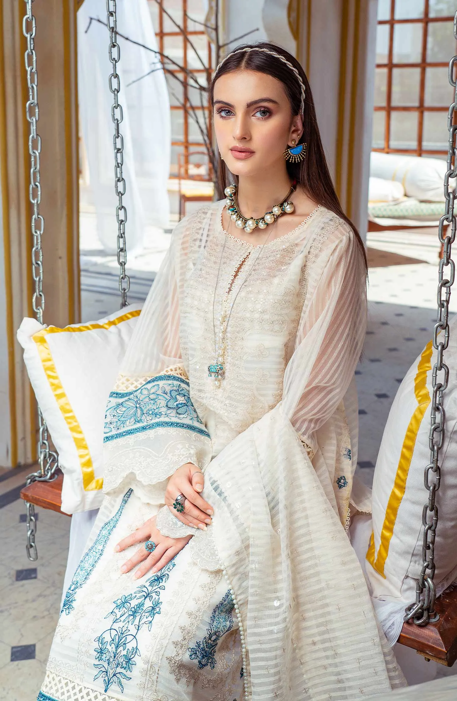 Victoria Blue - (MLRD - 067) |  Maryum N Maria Luxury Pret Eid Edit 2022 | Stitched Ready to Wear Suits