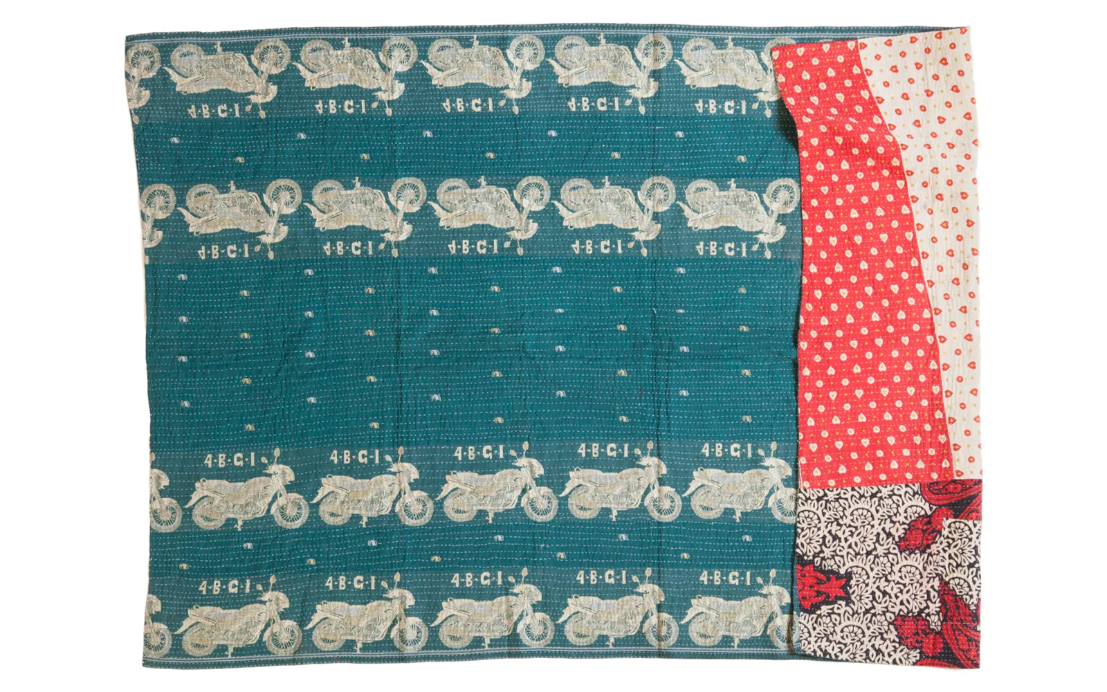 Vintage Indian Kantha Quilt