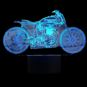 Vintage Motorcycle 3D Lamp