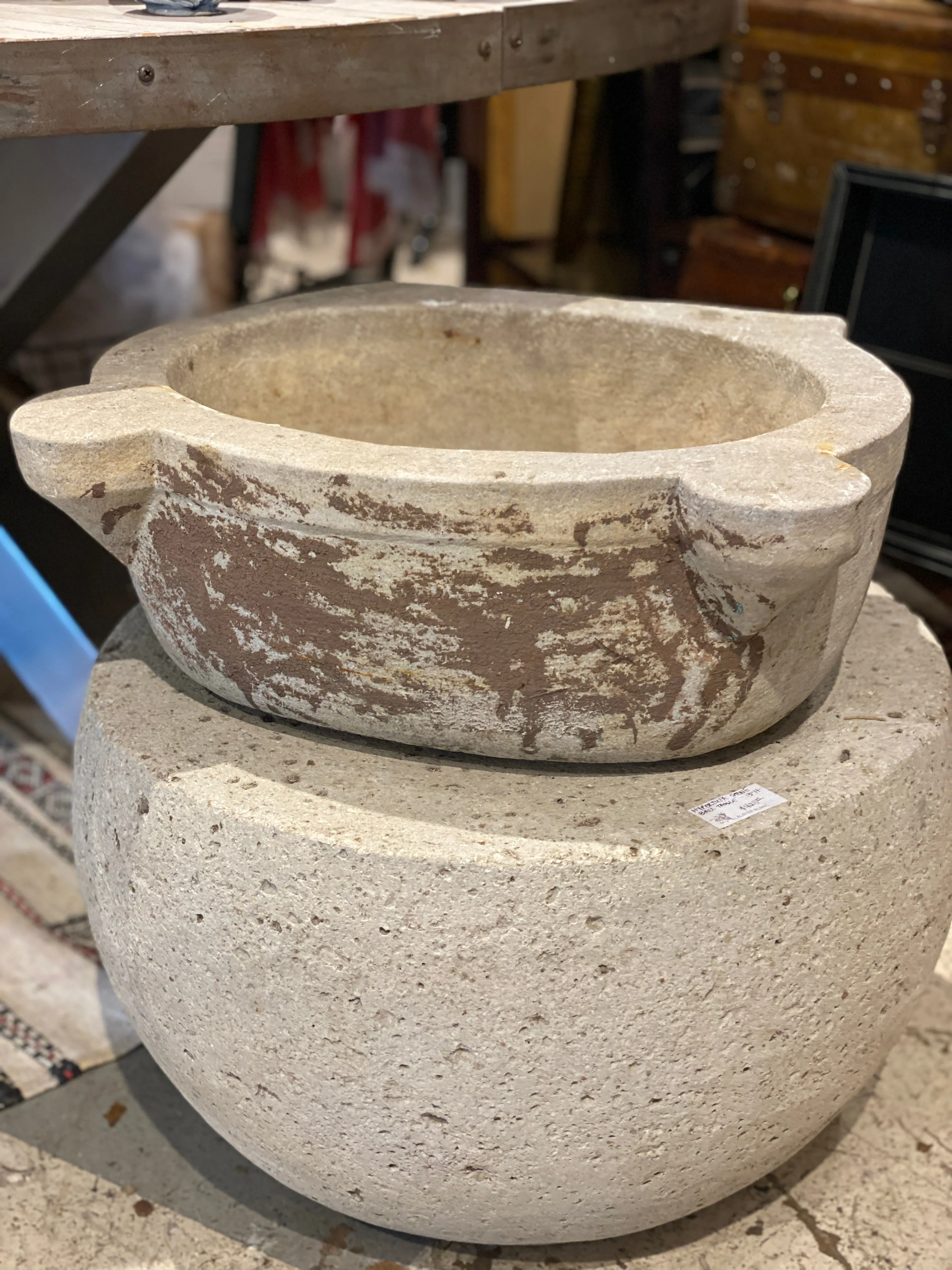 Vintage Turkish Marble Bath Basins